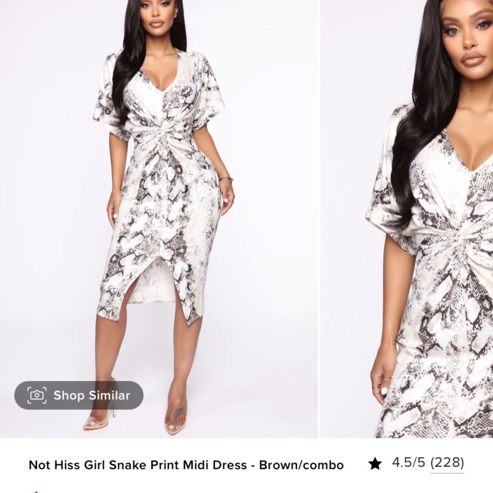 fashion Nova Curve Not Hiss Girl Snake
Print Midi Dress